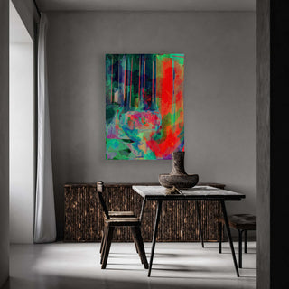 Abstract Seasons framed vertical large canvas wall art piece for sale at Vybe Interior