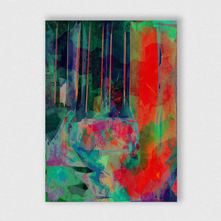 Abstract Seasons framed vertical large canvas wall art piece for sale at Vybe Interior