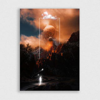 Another Dimension Canvas framed vertical canvas wall art piece for sale at Vybe Interior
