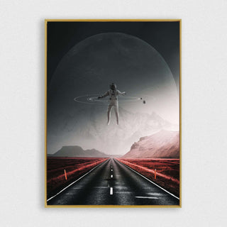 Anti Gravity Canvas framed vertical canvas wall art piece for sale at Vybe Interior