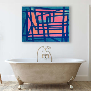 Blocked Entry framed canvas wall art piece for sale at Vybe Interior