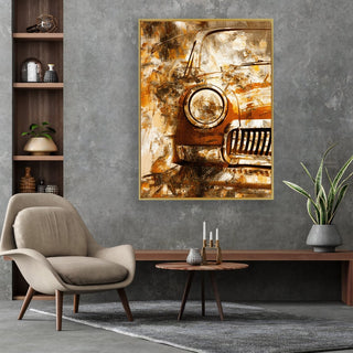 Car Wash 2 framed vertical canvas wall art piece for sale at Vybe Interior