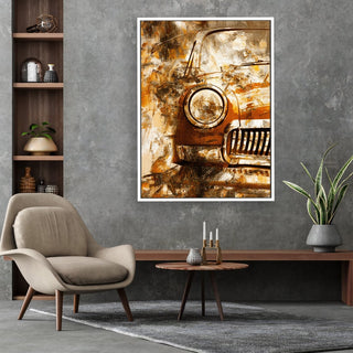 Car Wash 2 framed vertical large canvas wall art piece for sale at Vybe Interior