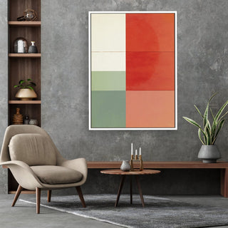Change of Seasons framed vertical canvas wall art piece for sale at Vybe Interior