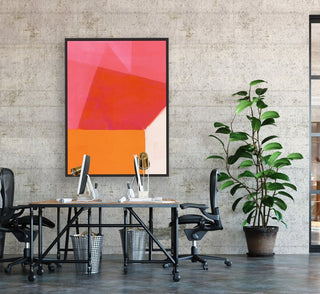 Color Bump 1 framed vertical canvas wall art piece for sale at Vybe Interior