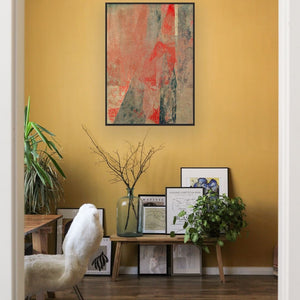Difficult Paths framed vertical canvas wall art piece for sale at Vybe Interior