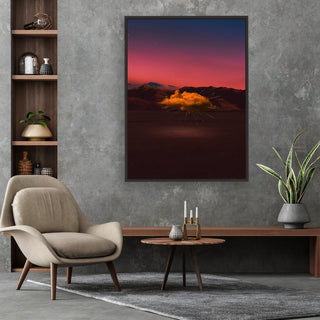 Explosion Canvas framed vertical canvas wall art piece for sale at Vybe Interior