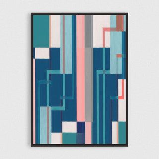 Exposed Pipes 2 framed horizontal canvas wall art piece for sale at Vybe Interior