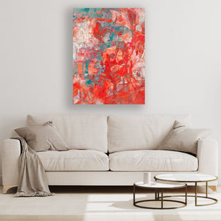 Fire Dance framed vertical large canvas wall art piece for sale at Vybe Interior