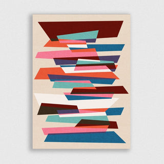 Fragments framed vertical canvas wall art piece for sale at Vybe Interior