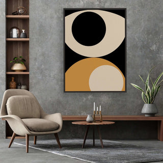Full Circle framed vertical canvas wall art piece for sale at Vybe Interior