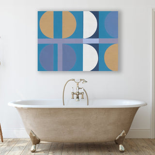 Half Circles 2 framed canvas wall art piece for sale at Vybe Interior