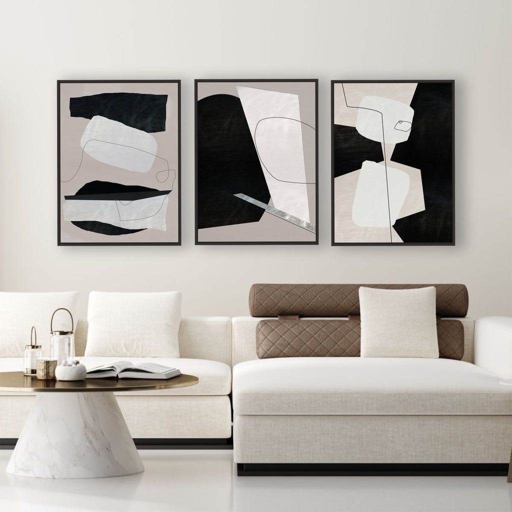 Imprint framed 3 piece canvas wall art piece for sale at Vybe Interior