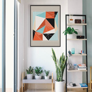 In the Area framed vertical canvas wall art piece for sale at Vybe Interior