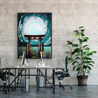 Inner Peace Canvas framed vertical canvas wall art piece for sale at Vybe Interior