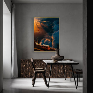 Life Above the Clouds Canvas framed horizontal canvas wall art piece for sale at Vybe Interior