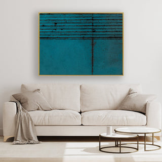 Many Threads framed vertical canvas wall art piece for sale at Vybe Interior