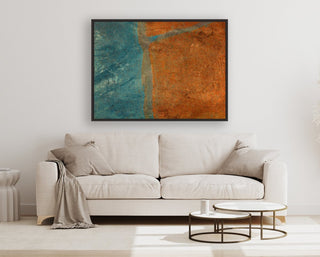Mystic River 1 framed horizontal canvas wall art piece for sale at Vybe Interior