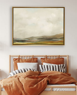 Open Space framed horizontal canvas wall art piece for sale at Vybe Interior