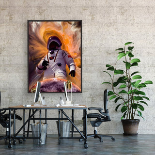 Out of This World Canvas framed vertical canvas wall art piece for sale at Vybe Interior