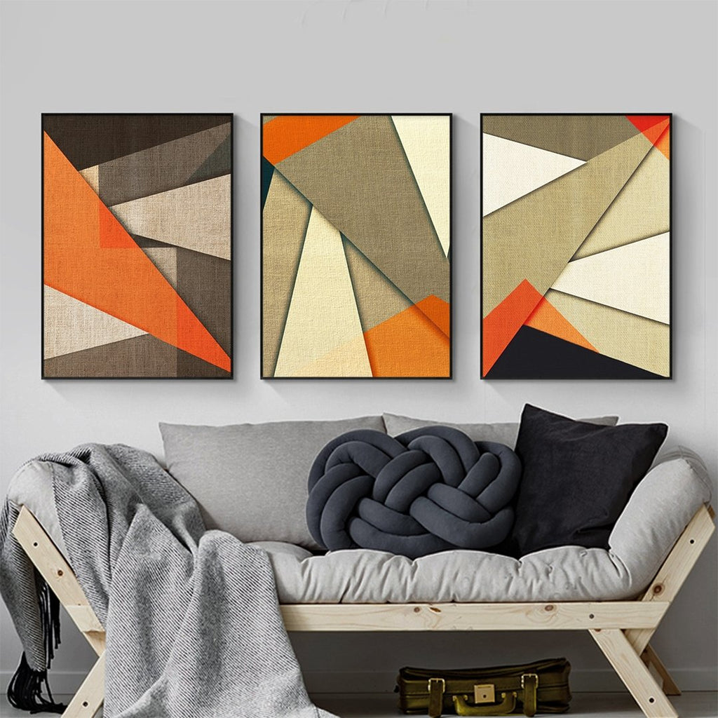 Sandals of San Francisco framed 3 piece canvas wall art piece for sale at Vybe Interior