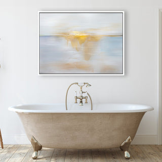 Sea and Sun framed vertical canvas wall art piece for sale at Vybe Interior