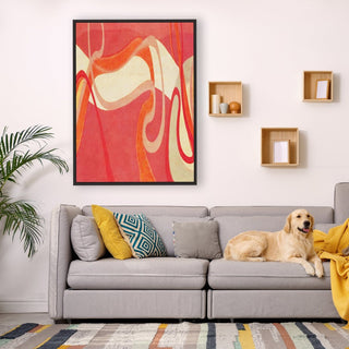 Serpientes framed vertical canvas wall art piece for sale at Vybe Interior