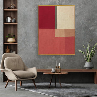 Shades of Red framed vertical canvas wall art piece for sale at Vybe Interior