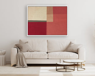 Shades of Red framed horizontal large canvas wall art piece for sale at Vybe Interior