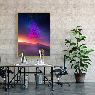 Shooting Star Canvas framed vertical canvas wall art piece for sale at Vybe Interior