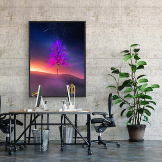 Shooting Star Canvas framed horizontal canvas wall art piece for sale at Vybe Interior