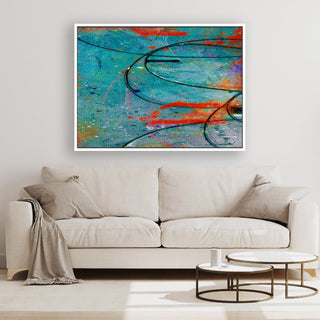 Slashed framed horizontal canvas wall art piece for sale at Vybe Interior