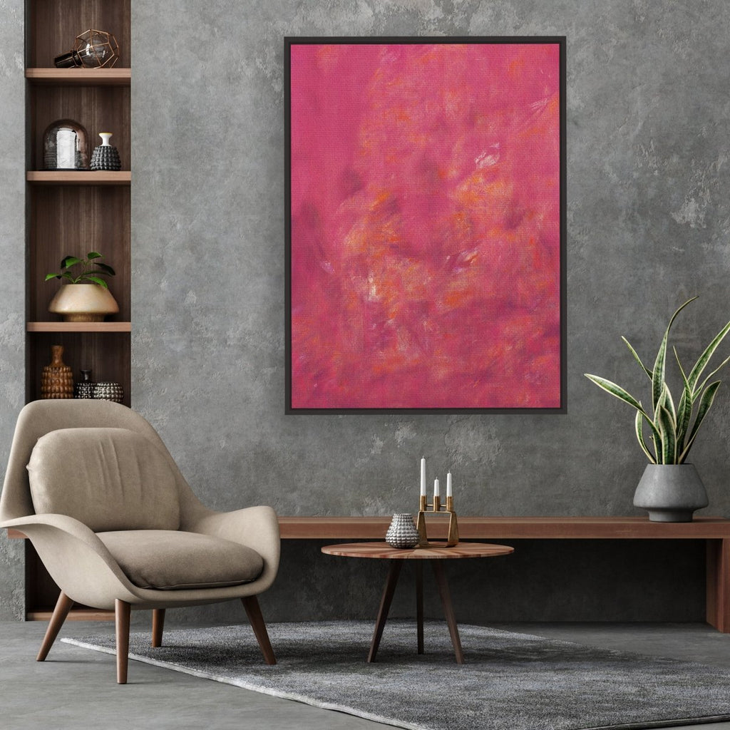 Sundown framed vertical canvas wall art piece for sale at Vybe Interior