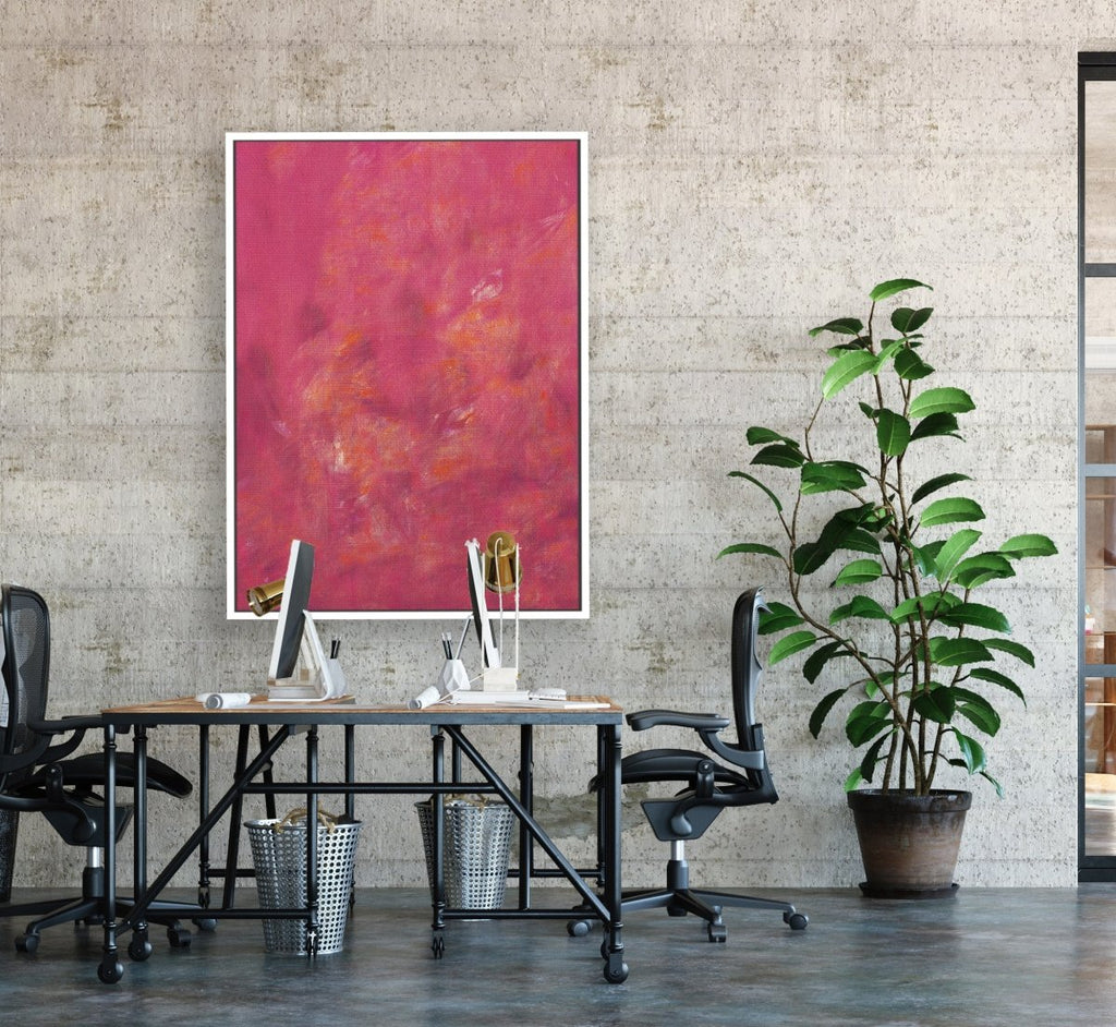 Sundown framed vertical large canvas wall art piece for sale at Vybe Interior
