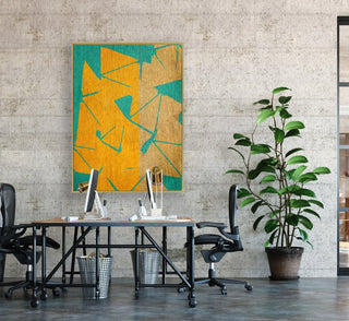 Vacation Time framed vertical canvas wall art piece for sale at Vybe Interior