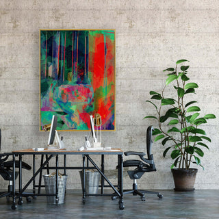 Abstract Seasons framed horizontal canvas wall art piece for sale at Vybe Interior
