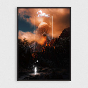 Another Dimension Canvas framed horizontal canvas wall art piece for sale at Vybe Interior