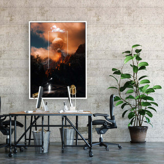 Another Dimension Canvas framed vertical canvas wall art piece for sale at Vybe Interior