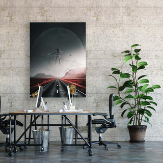 Anti Gravity Canvas framed vertical canvas wall art piece for sale at Vybe Interior