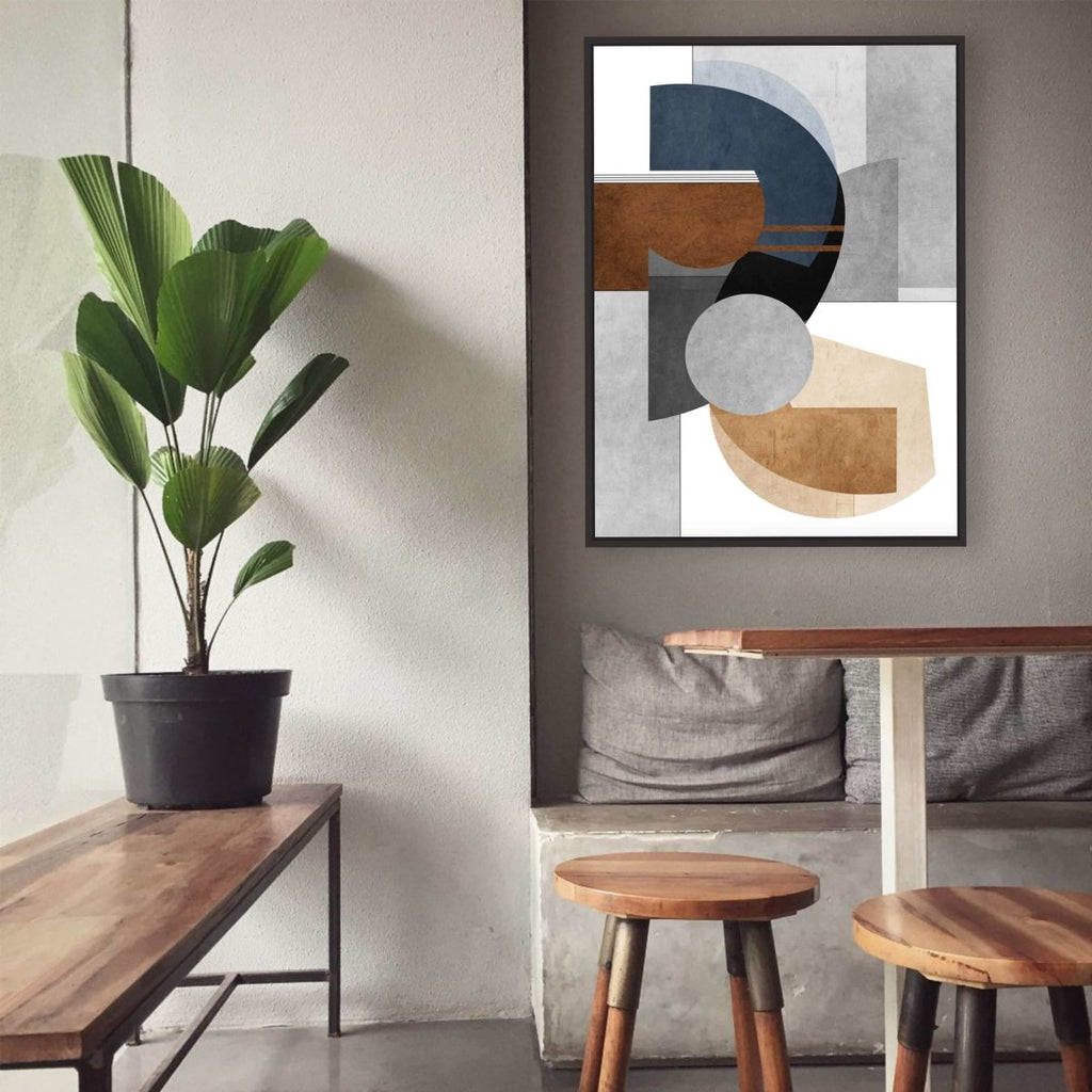 Articulation framed horizontal canvas wall art piece for sale at Vybe Interior