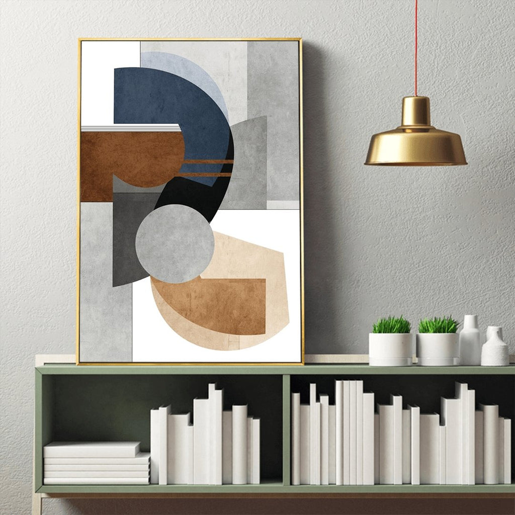Articulation framed vertical canvas wall art piece for sale at Vybe Interior