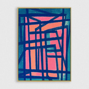 Blocked Entry framed horizontal canvas wall art piece for sale at Vybe Interior