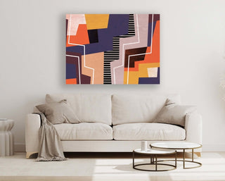Blocking Colors framed horizontal canvas wall art piece for sale at Vybe Interior