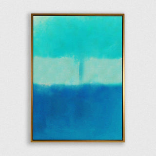 Blue Film framed horizontal canvas wall art piece for sale at Vybe Interior