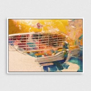 Car Wash 1 framed vertical canvas wall art piece for sale at Vybe Interior