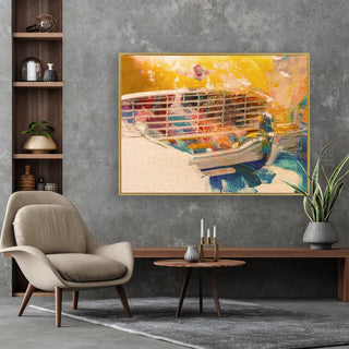 Car Wash 1 framed horizontal canvas wall art piece for sale at Vybe Interior