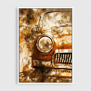 Car Wash 2 framed horizontal large canvas wall art piece for sale at Vybe Interior