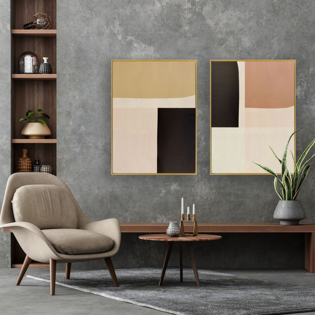 Changing large canvas framed 2 piece large canvas wall art piece for sale at Vybe Interior