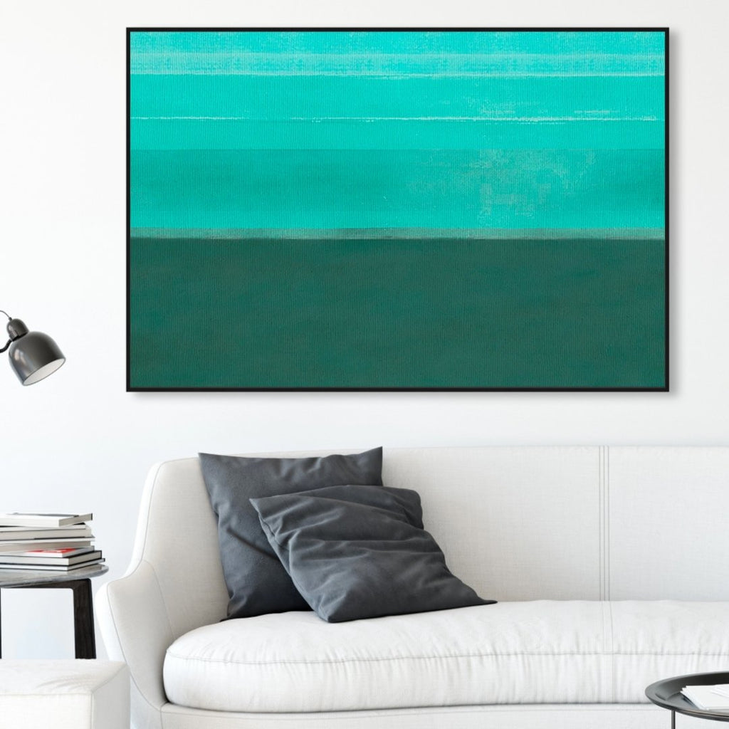 Changing Tracks 2 framed horizontal abstract canvas wall art piece for sale at Vybe Interior