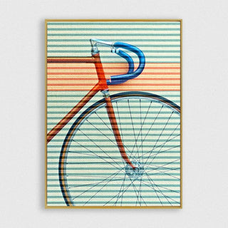 Classic Bicycle framed horizontal canvas wall art piece for sale at Vybe Interior